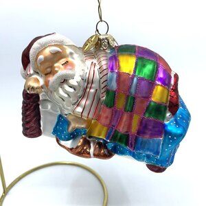 Christopher Radko Glass Ornament A Long Winters Nap Santa 00 114 0 Christmas Vtg